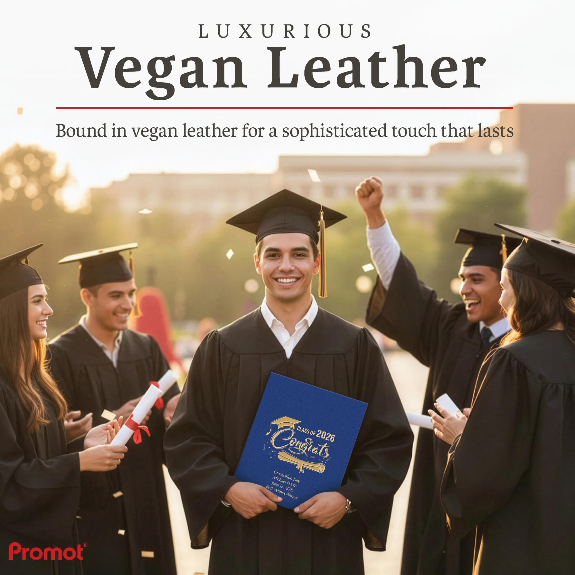 Personalized Graduation Party Guestbook- Class of 2026 (BLUE)